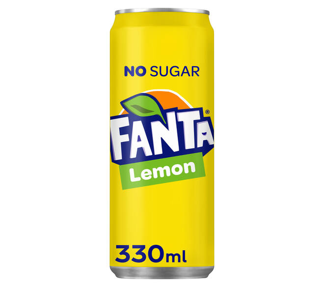 Frisdrank Fanta lemon zero blik 330ml