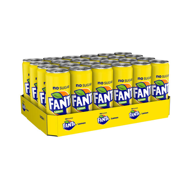 Frisdrank Fanta lemon zero blik 330ml