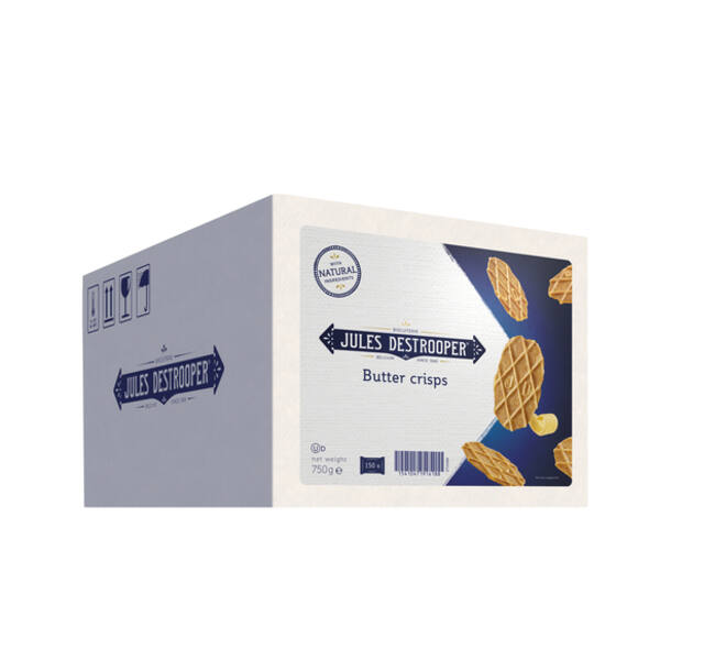 Koekjes Jules Destrooper natuurboterwafels doos 150 stuks
