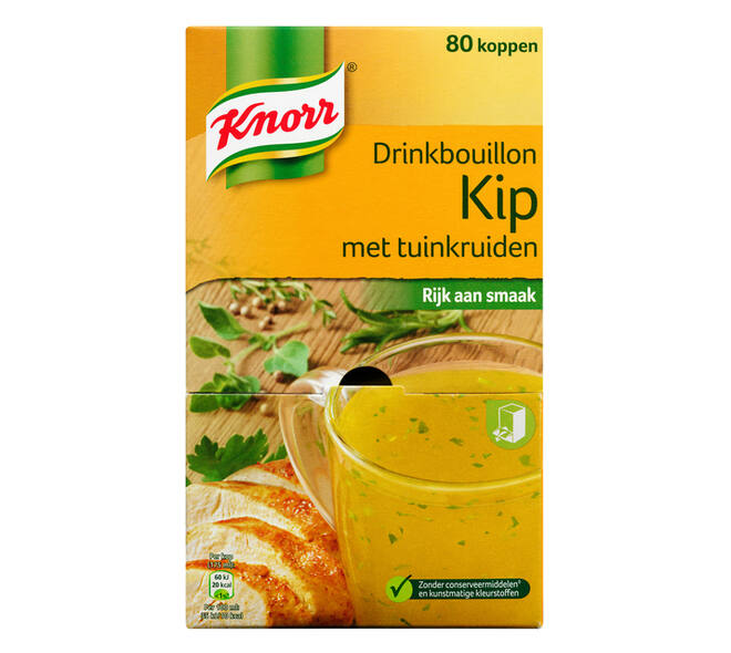 Drinkbouillon Knorr kip tuinkruiden 80 stuks