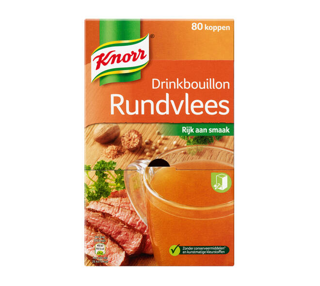 Drinkbouillon Knorr rundvlees 80 stuks
