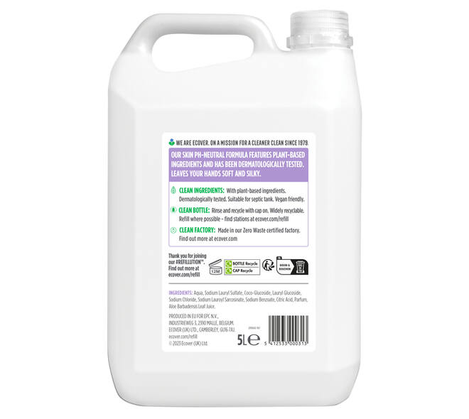 Handzeep Ecover lavendel 5 liter