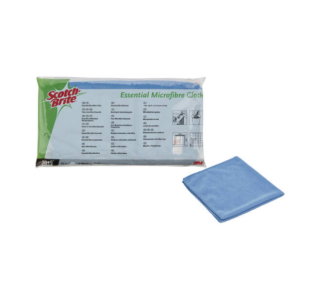 Microvezeldoek Scotch-Brite Essential 360x360mm blauw 10 stuks