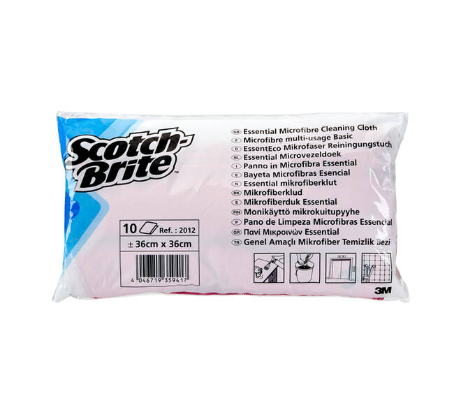 Microvezeldoek Scotch-Brite Essential 360x360mm groen 10 stuks