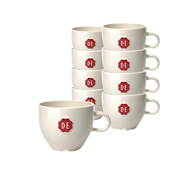 Kopje Douwe Egberts cappuccino 180ml wit 12 stuks