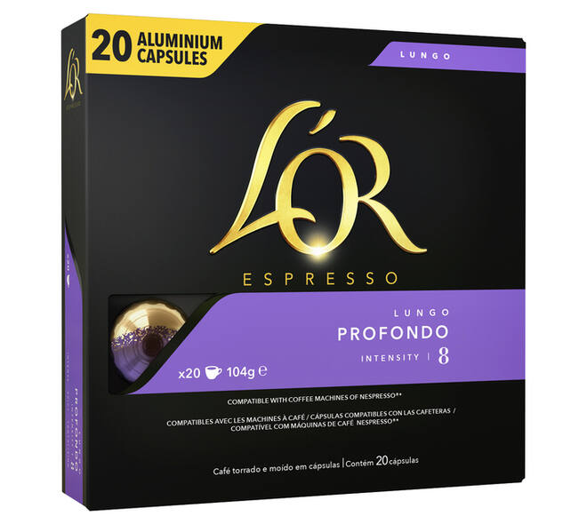 Koffiecups L'Or espresso Lungo Profondo 20 stuks