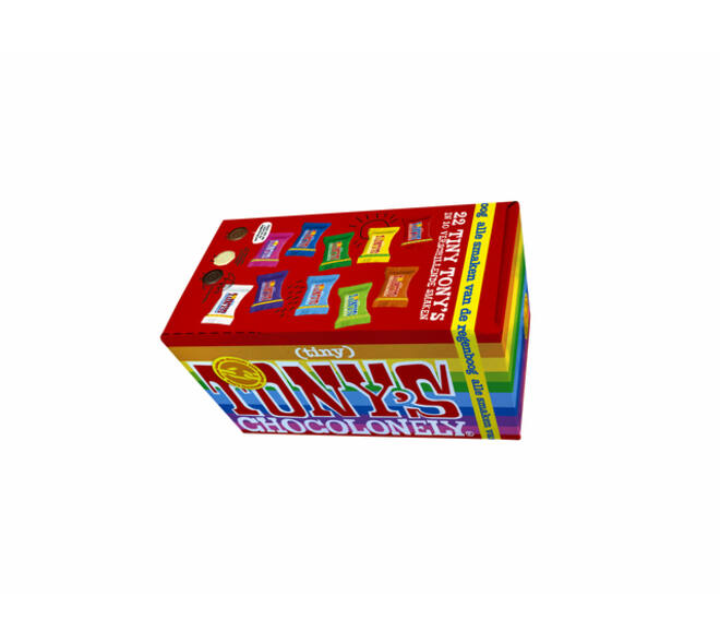Chocolade Tony's Chocolonely tiny mix doos 200gr