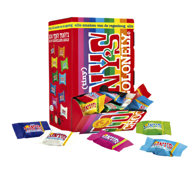 Chocolade Tony's Chocolonely tiny mix doos 100 st