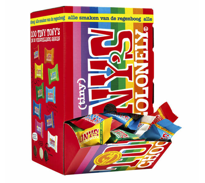 Chocolade Tony's Chocolonely tiny mix doos 100 st