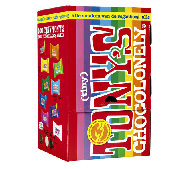 Chocolade Tony's Chocolonely tiny mix doos 100 st