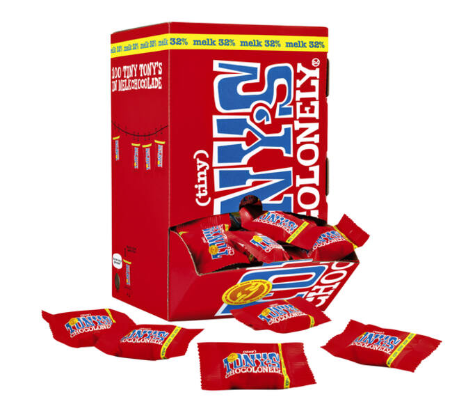 Chocolade Tony's Chocolonely tiny melk doos 100 st