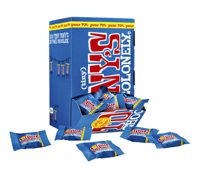 Chocolade Tony's Chocolonely tiny puur doos 100 st
