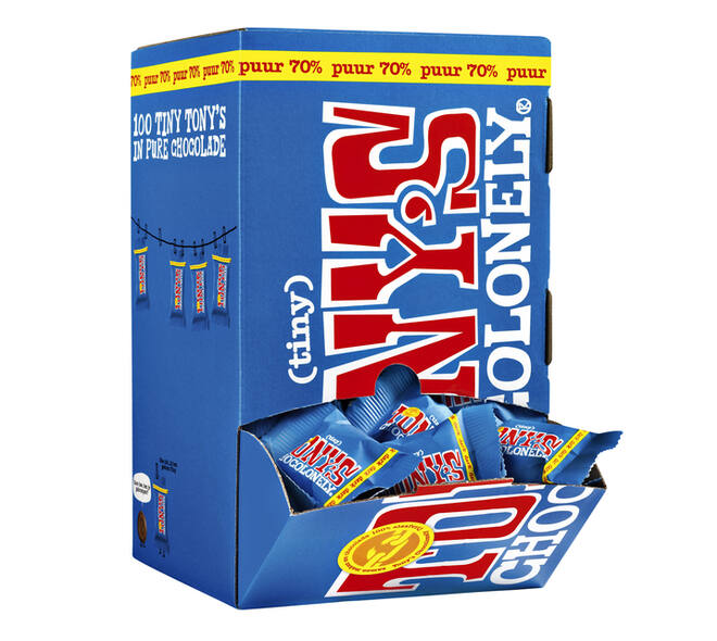 Chocolade Tony's Chocolonely tiny puur doos 100 st