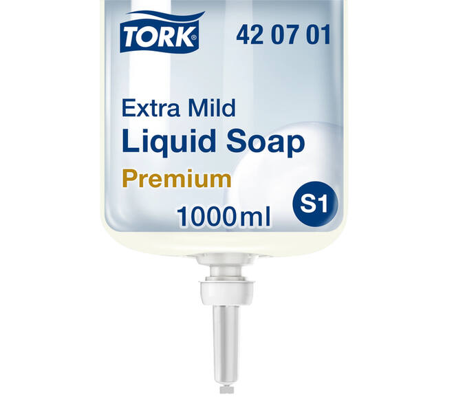 Handzeep Tork S1 Premium vloeibaar 1000ml gevoelige huid 420701