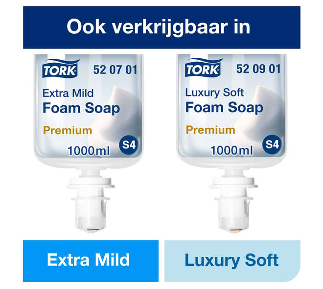 Handzeep Tork S4 Premium schuim 1000ml mild 520501