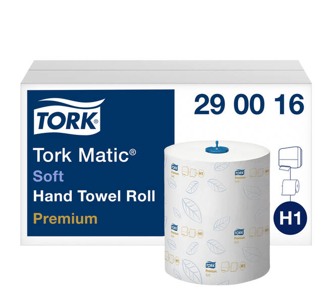 Handdoekrol Tork H1 Matic Premium 2-laags 100m wit 290016