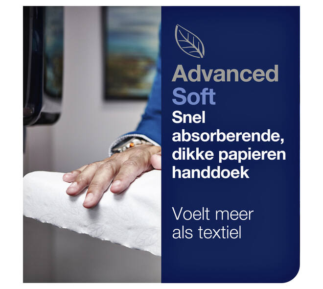 Handdoekrol Tork H1 Matic Advanced 2-laags 150m wit 290067