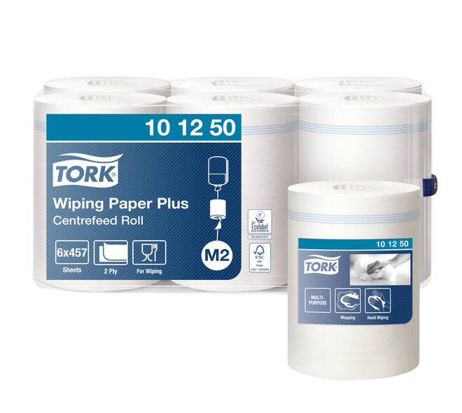 Poetspapier Tork M2 Plus Advanced 2-laags 160m wit 101250