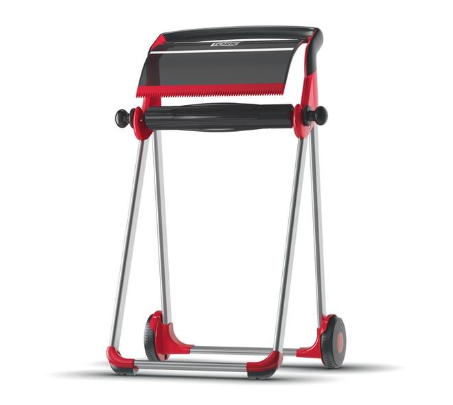 Poetspapierdispenser Tork W1 Performance vloerstandaard rood 652008