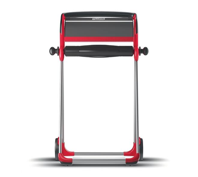 Poetspapierdispenser Tork W1 Performance vloerstandaard rood 652008