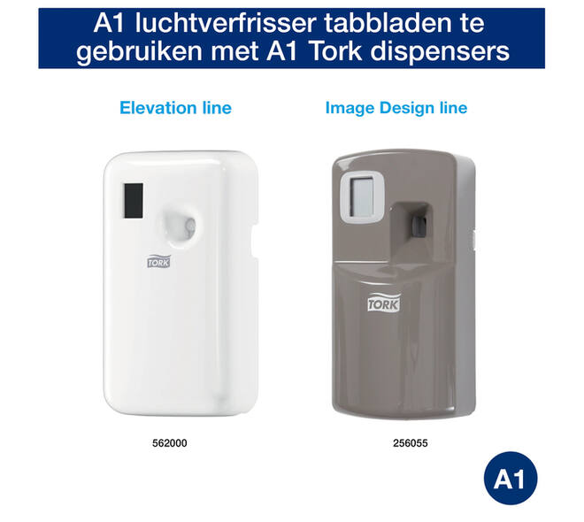 Luchtverfrisserdispenser Tork A1 spray wit 562000