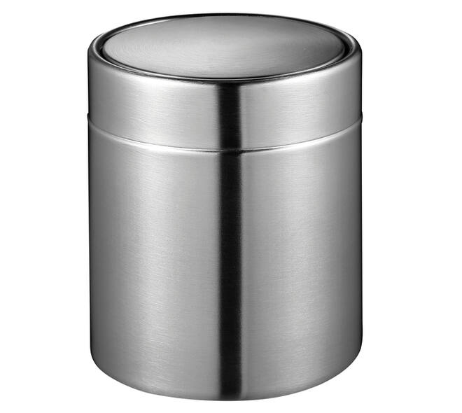 Afvalbak EKO Fandy tafelmodel met swingdeksel 1,5 liter rvs