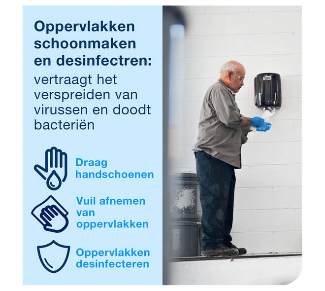 Reinigingsdoek Tork W1-W2-W3 Premium Heavy-Duty 1-laags 280 vel blauw 530237