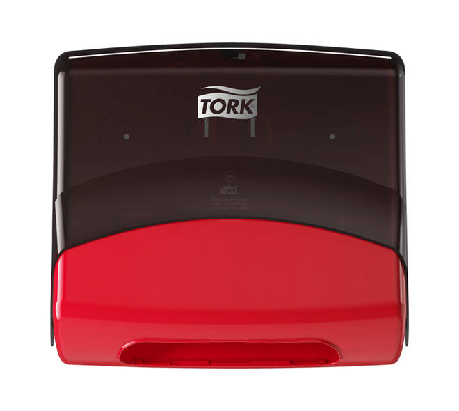 Reinigingsdoekdispenser Tork W4 Performance gevouwen rood 654008