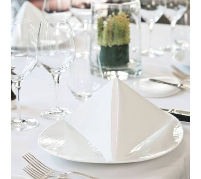 Dinerservet Tork Linstyle Premium 1/4 vouw 1-laags 390x390mm 50 vel wit 478722