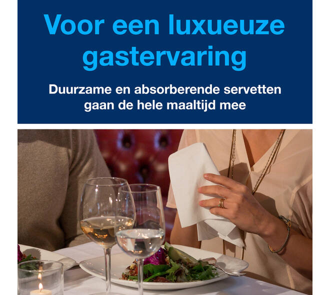 Dinerservet Tork Linstyle Premium 1/8 vouw 1-laags 390x390mm 50 vel wit 478180