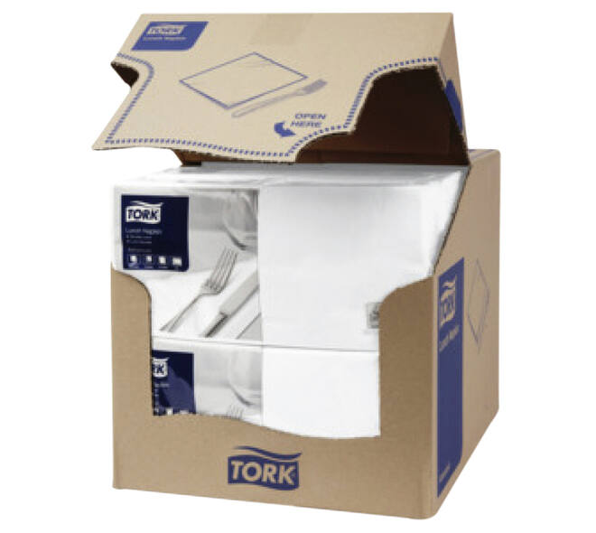 Lunchservet Tork Advanced 1/4 vouw 2-laags 328x325mm 200 vel wit 477149