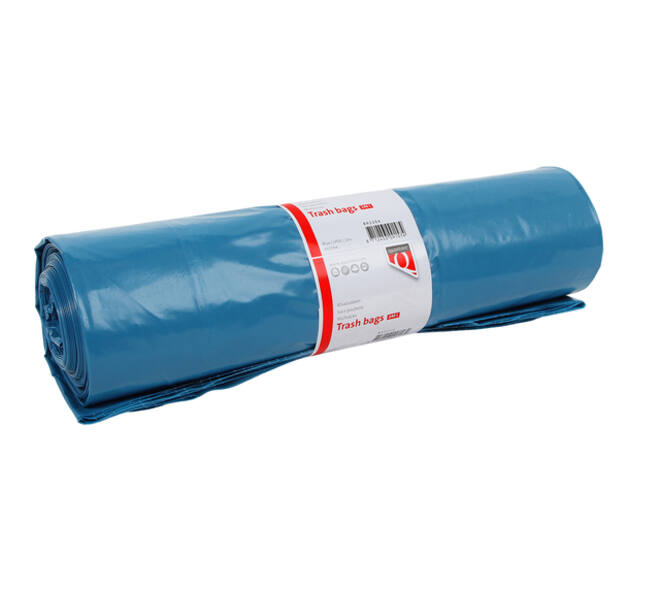 Afvalzak Quantore LDPE T70 240L bl extra stevig 65/25x140cm rol à 10st