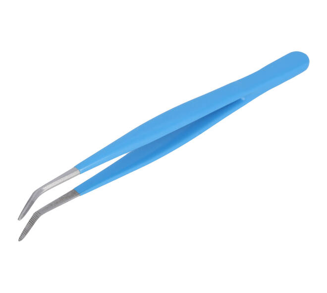 Knutselpincet Westcott 15.5cm soft grip blauw