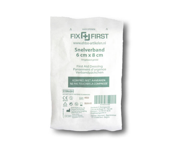 Snelverband FixFirst gerold 6x8cm 10 stuks