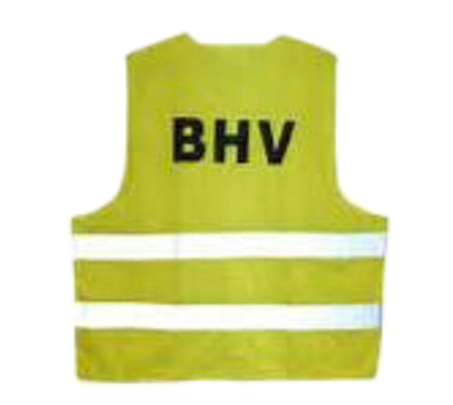Veiligheidsvest Leina met opdruk "BHV " geel