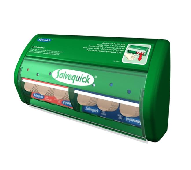 Pleisterdispenser Salvequick met inhoud