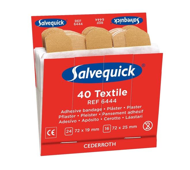 Pleisters Salvequick navulling textiel 6x 40 stuks