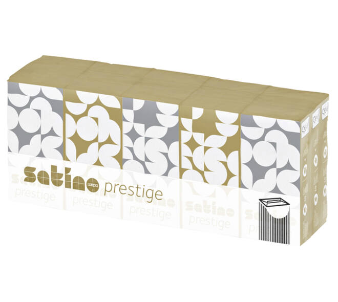 Zakdoek Satino Prestige 4-laags 15x10 vel wit 113940