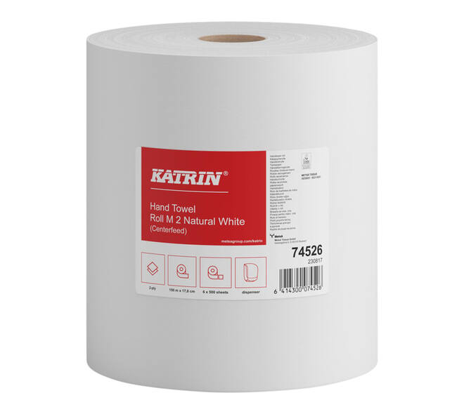 Poetspapier Katrin medium 2-laags 500 vel wit 74526