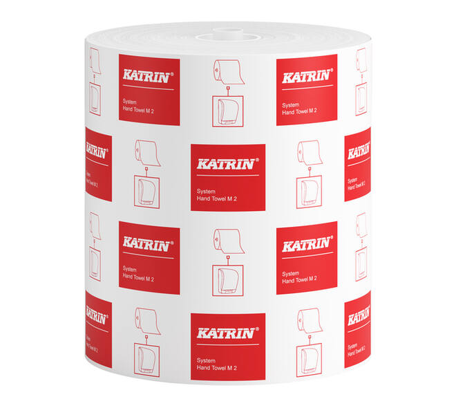 Handdoekrol Katrin systeemrol medium 2-laags 160m wit 460102