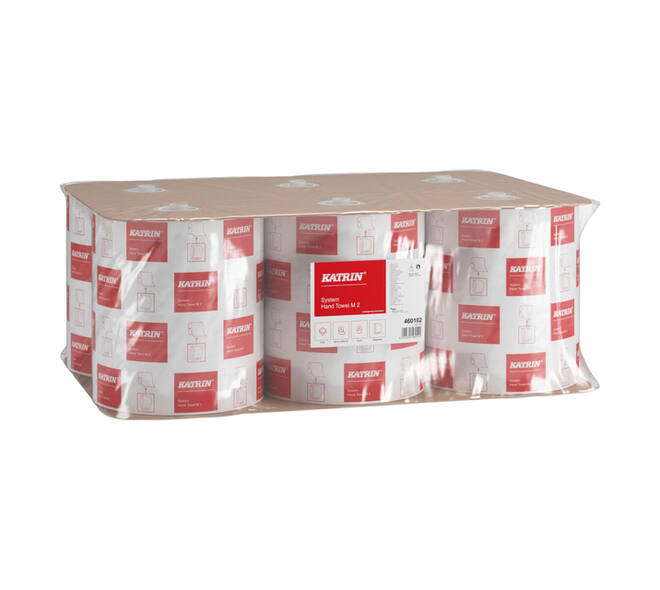 Handdoekrol Katrin systeemrol medium 2-laags 160m wit 460102