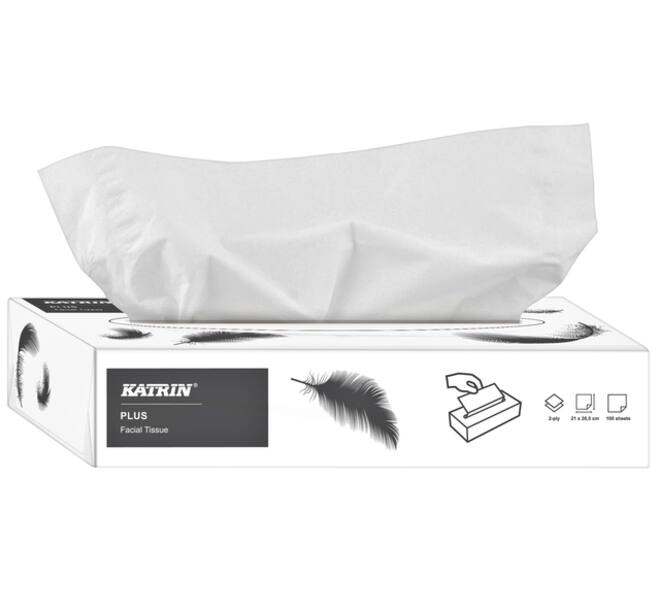 Facial tissues Katrin Plus 2-laags 100 vel wit 11797