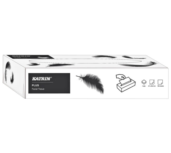 Facial tissues Katrin Plus 2-laags 100 vel wit 11797