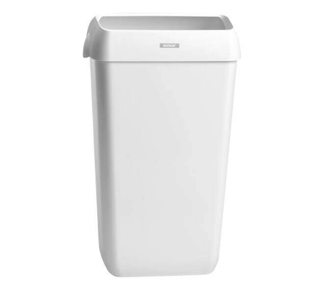 Afvalbak Katrin open inworp 25 liter wit 91899