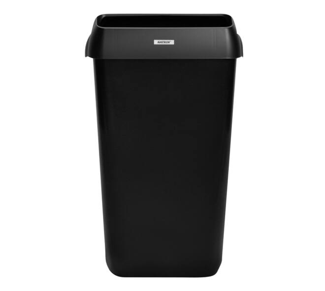 Afvalbak Katrin open inworp 25 liter zwart 92261