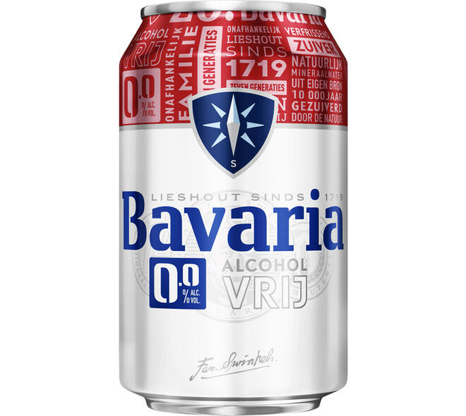 Bier Bavaria 0.0% blik 330ml