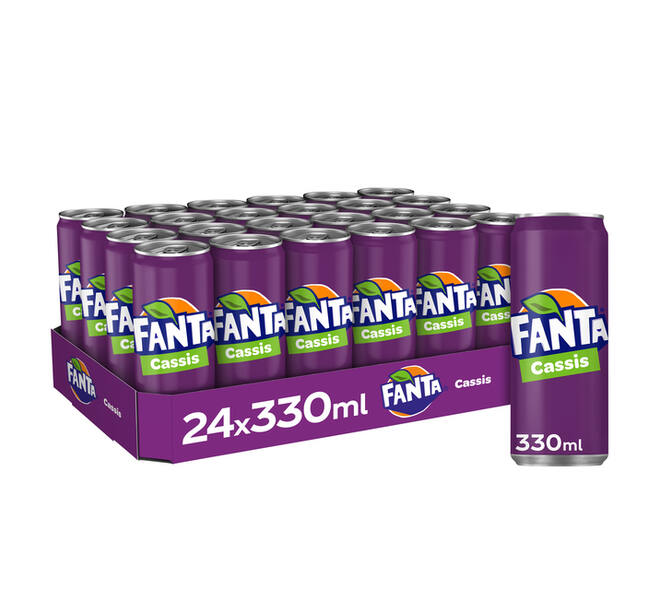 Frisdrank Fanta cassis blik 330ml