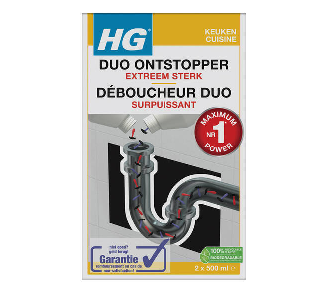 Afvoerontstopper HG keuken Duo 2x500ml