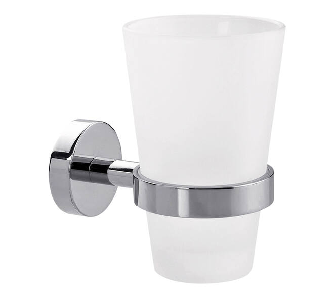 Bekerhouder tesa® Smooz hoogglans verchroomd metaal zelfklevend