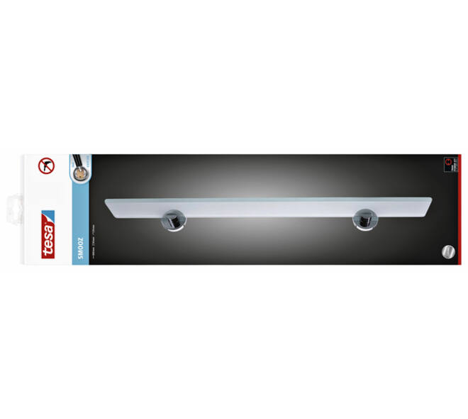 Planchet tesa® Smooz glas hoogglans verchroomd metaal zelfklevend